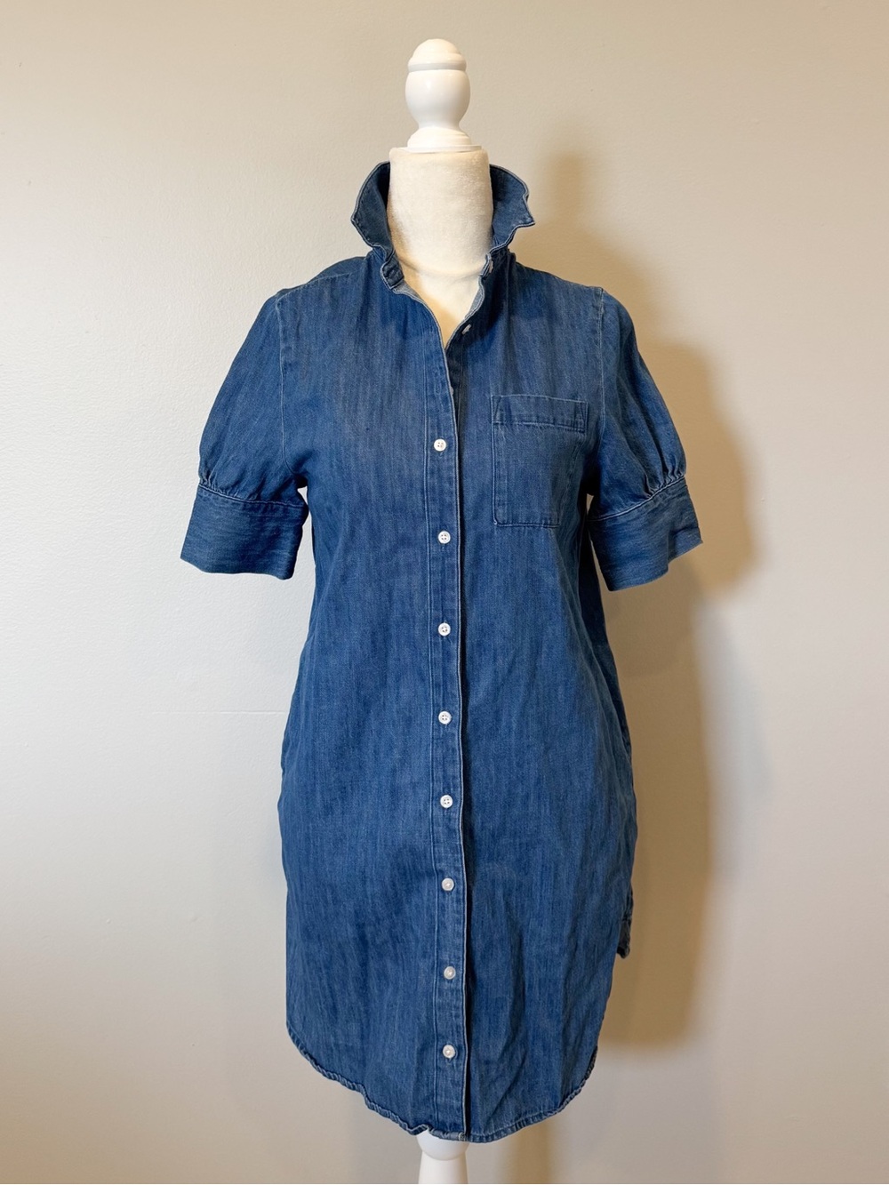 Old Navy Classic Indigo Denim Shirt Dress  XSP